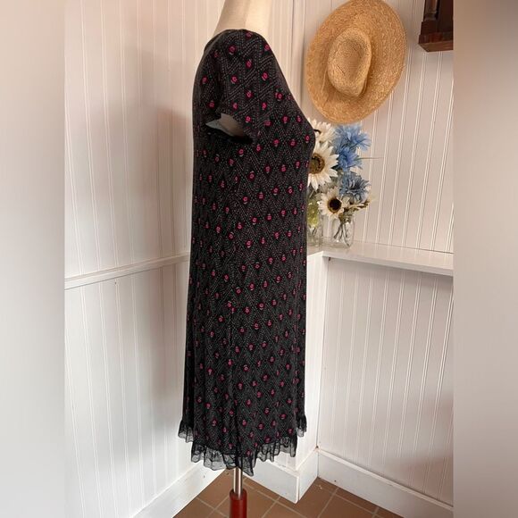 Simply Vera Vera Wang Black-Pink Lace Nightgown NWT - Picture 3 of 8